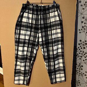 Kensie Size XL Black and White Plaid Lounge Set